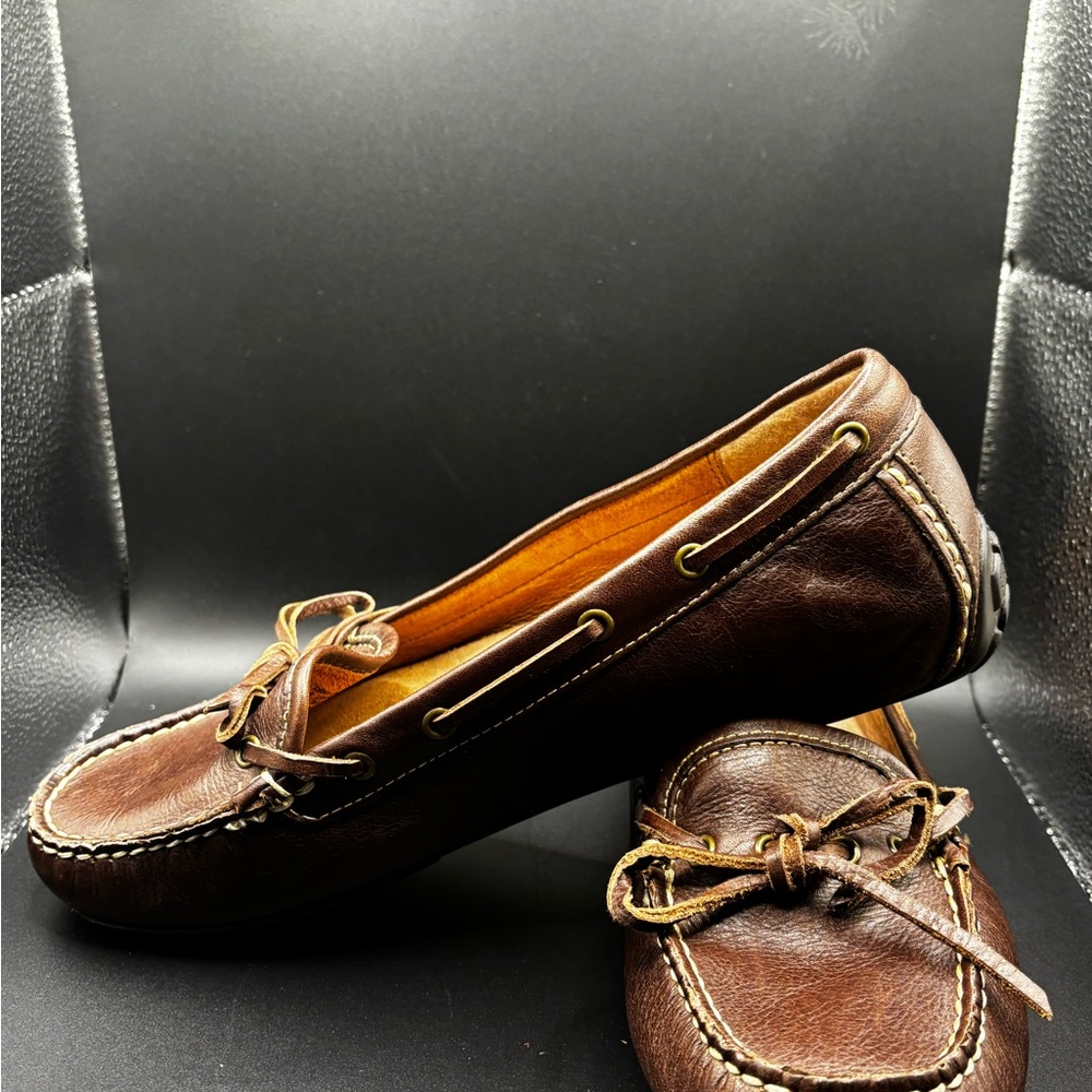 Abeo Biosystem Marilee Driving Leather Loafers Women's Shoes Size 7N Brown